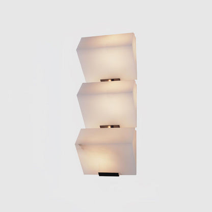 Alabaster Wall Lamp | White Alabaster & Metal | 2-Pack