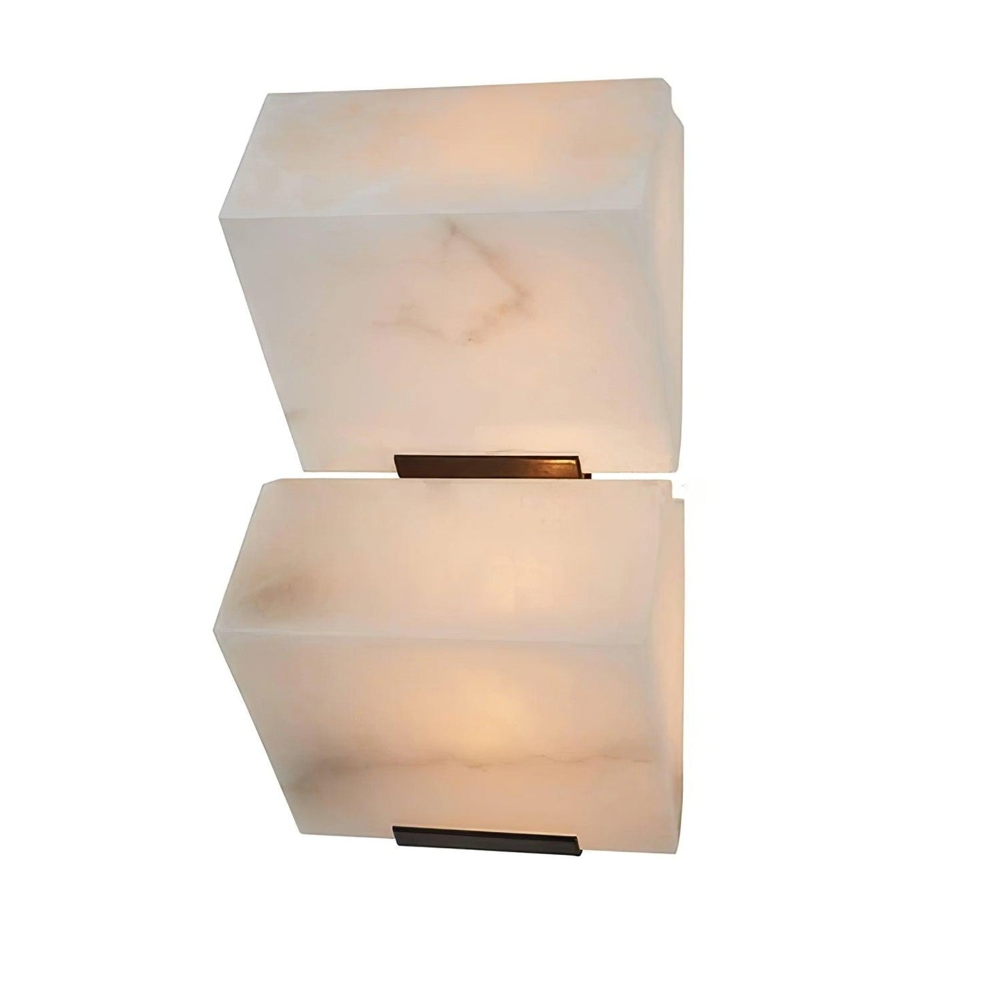 Alabaster Wall Lamp | White Alabaster & Metal | 2-Pack