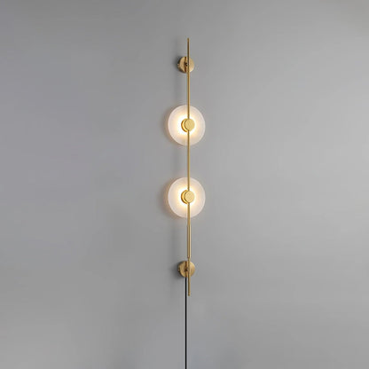 Alabaster Wall Sconce | Metal & Alabaster | Vertical