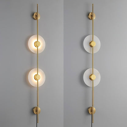 Alabaster Wall Sconce | Metal & Alabaster | Vertical