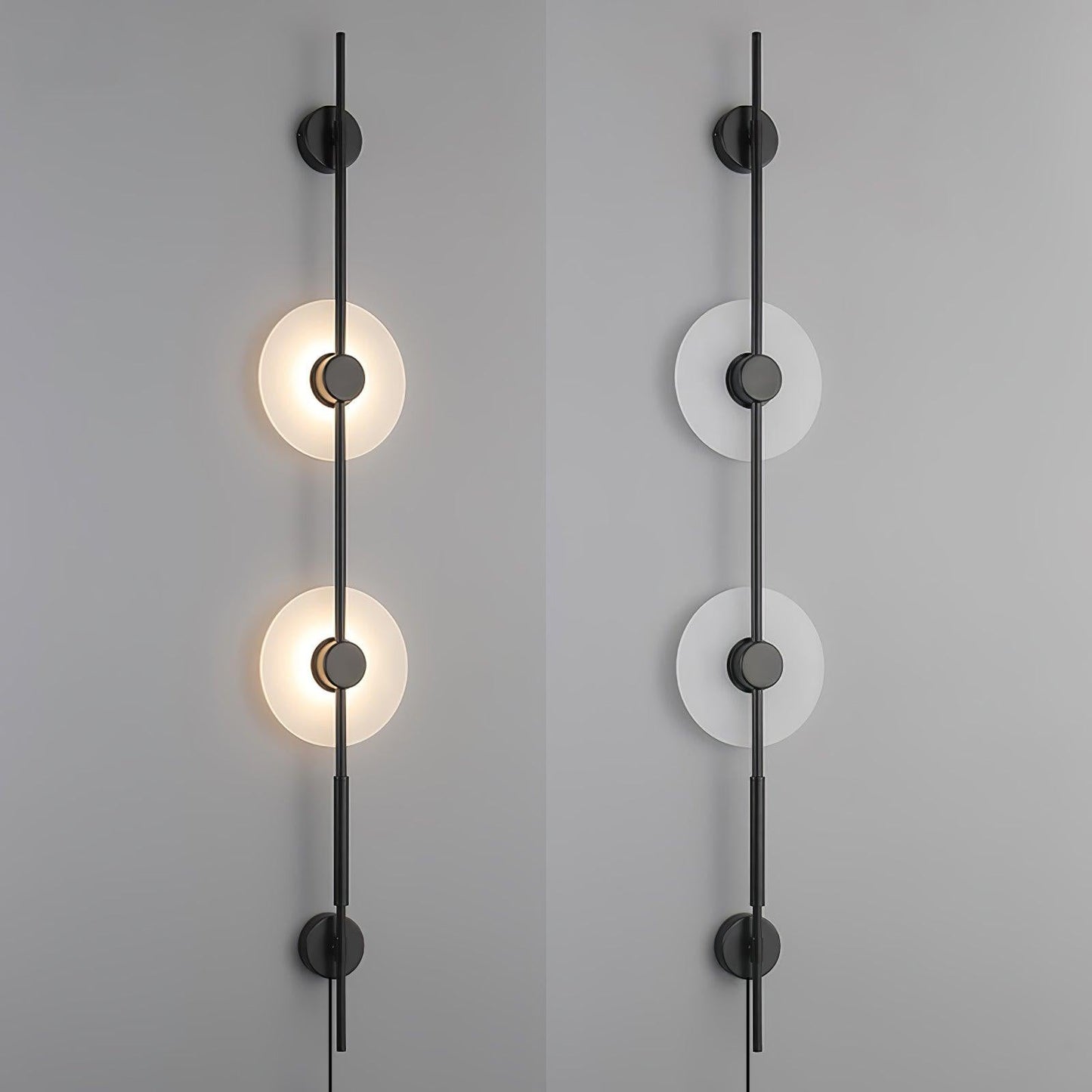 Alabaster Wall Sconce | Metal & Alabaster | Vertical