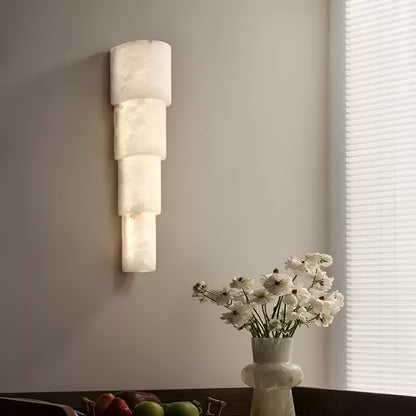 Alba Wall Sconce | Alabaster | White