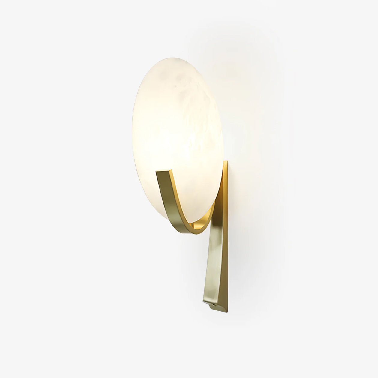 Alice Alabaster Wall Lamp | Metal & Alabaster | White Shade & Copper/Black Body