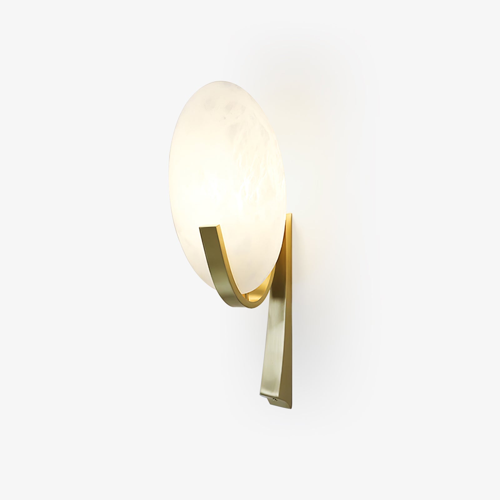 Alice Alabaster Wall Lamp | Metal & Alabaster | White Shade & Copper/Black Body