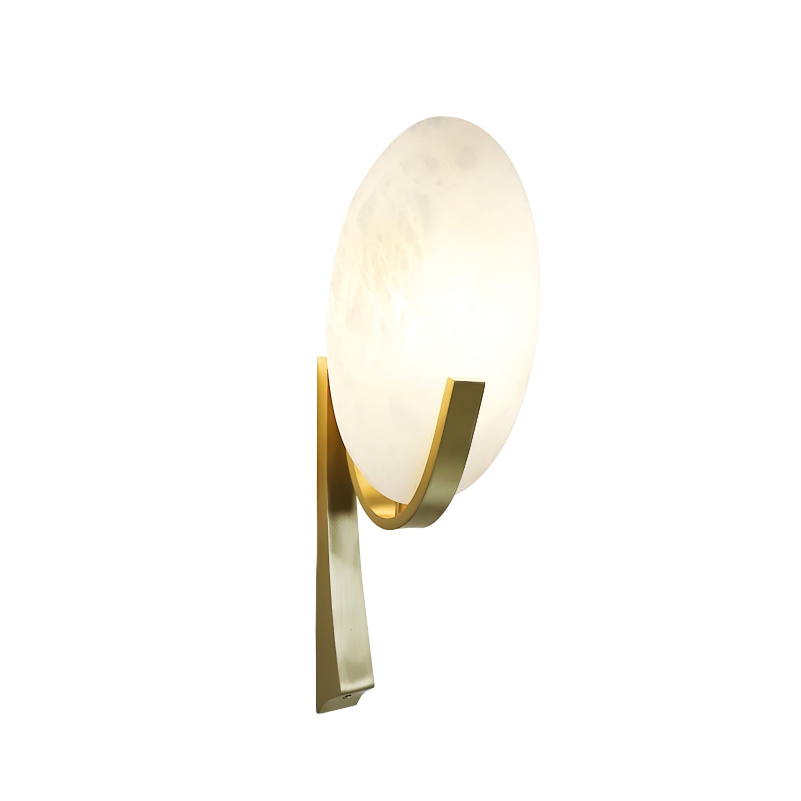 Alice Alabaster Wall Lamp | Metal & Alabaster | White Shade & Copper/Black Body