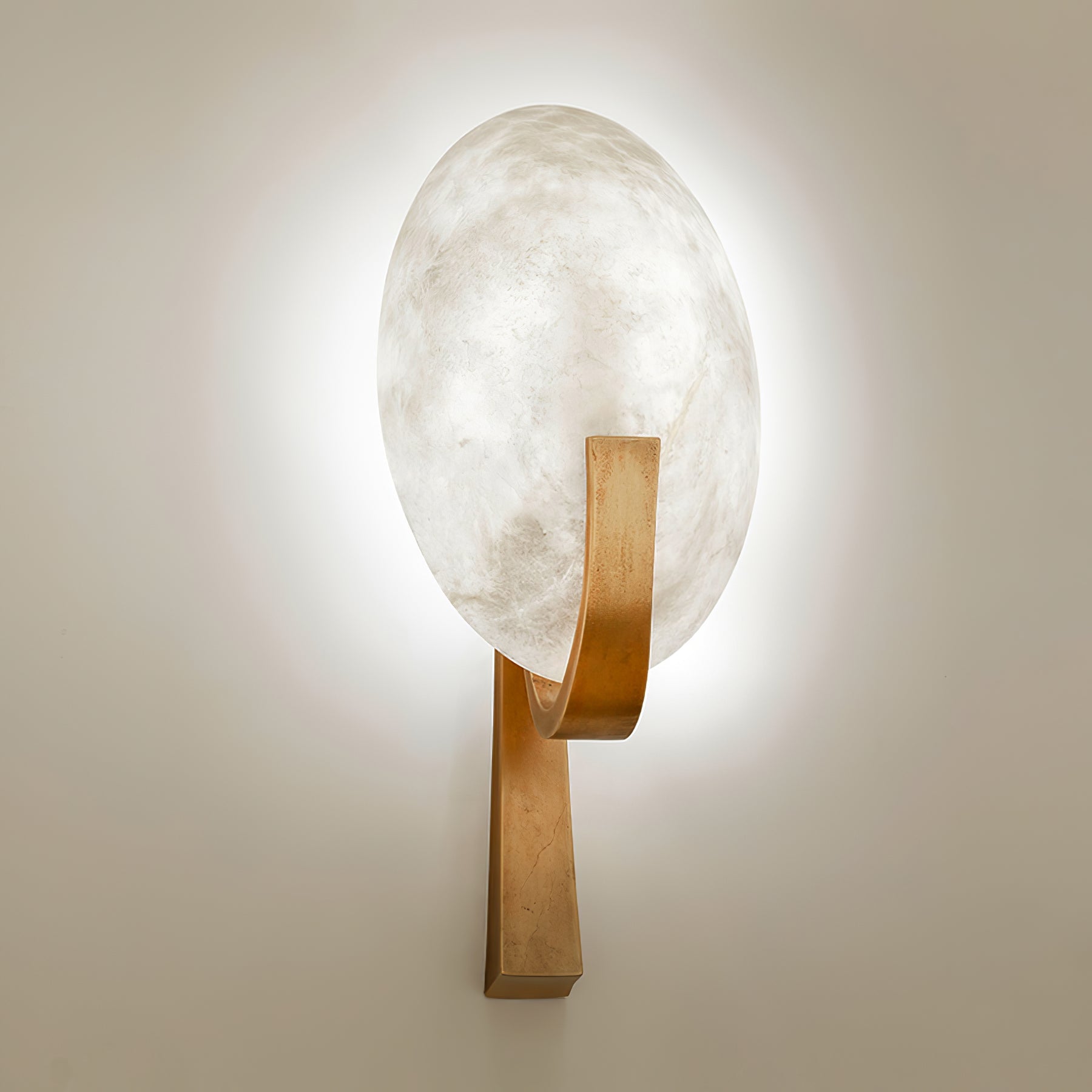 Alice Alabaster Wall Lamp | Metal & Alabaster | White Shade & Copper/Black Body