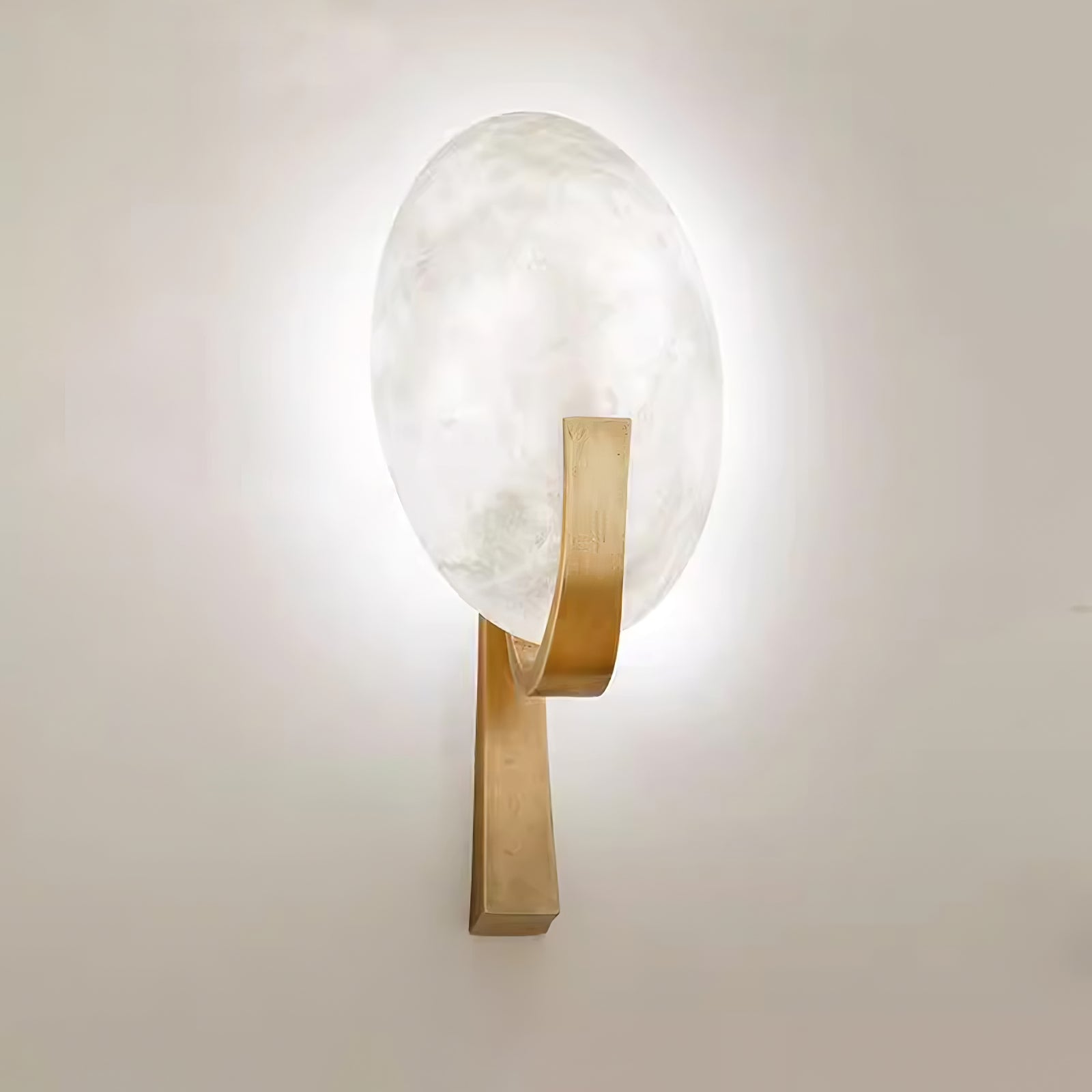 Alice Alabaster Wall Lamp | Metal & Alabaster | White Shade & Copper/Black Body