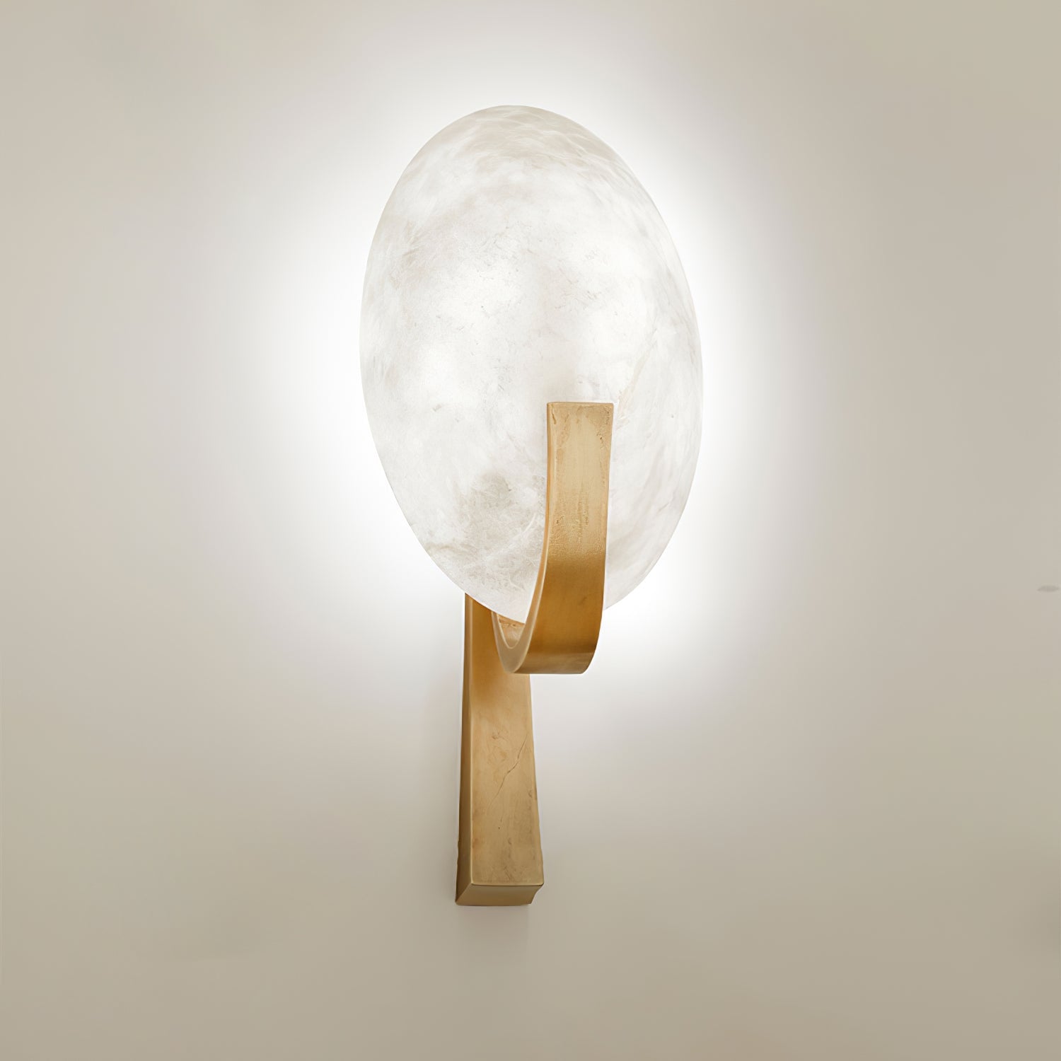 Alice Alabaster Wall Lamp | Metal & Alabaster | White Shade & Copper/Black Body