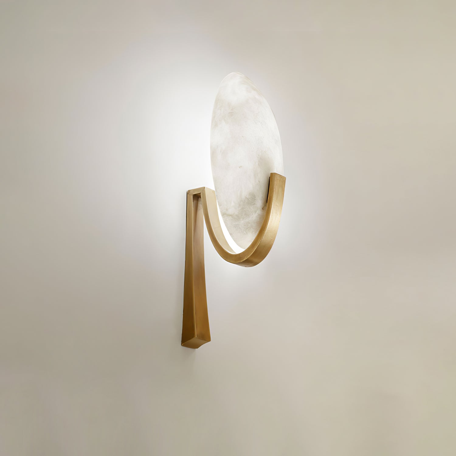 Alice Alabaster Wall Lamp | Metal & Alabaster | White Shade & Copper/Black Body