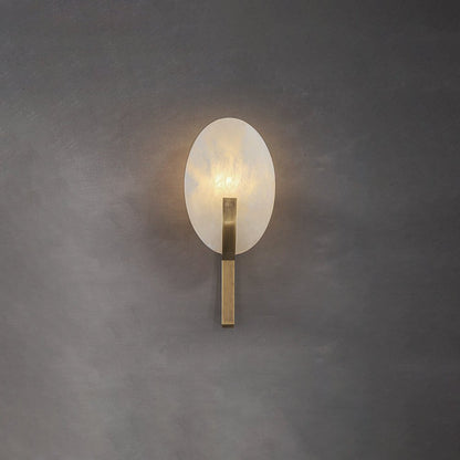 Alice Alabaster Wall Lamp | Metal & Alabaster | White Shade & Copper/Black Body