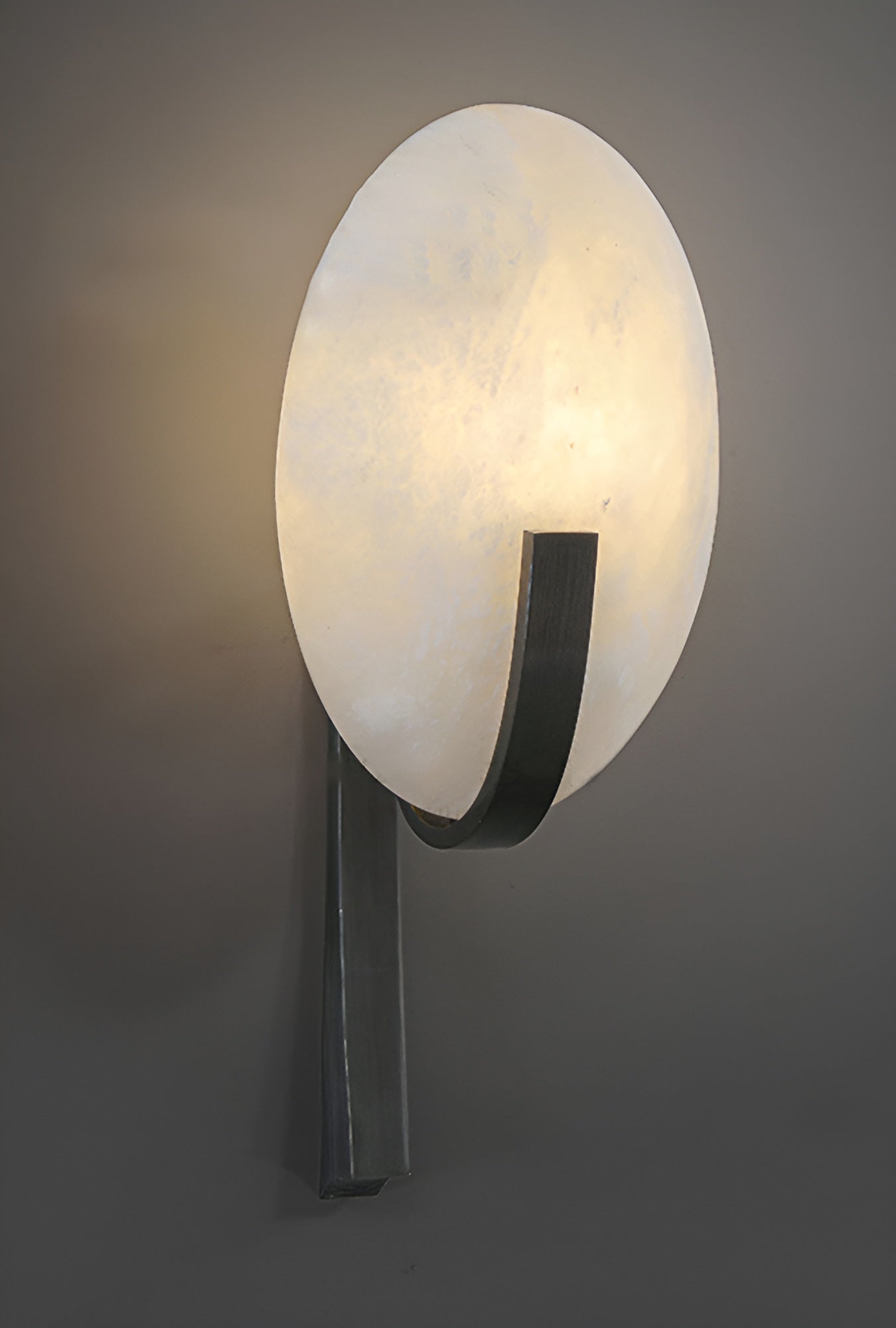 Alice Alabaster Wall Lamp | Metal & Alabaster | White Shade & Copper/Black Body