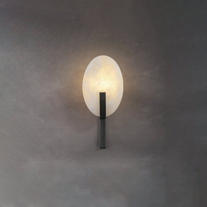 Alice Alabaster Wall Lamp | Metal & Alabaster | White Shade & Copper/Black Body