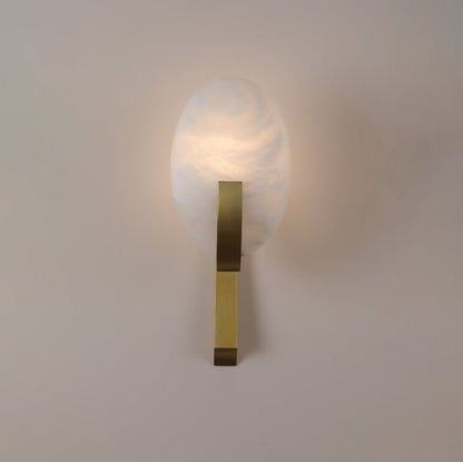 Alice Alabaster Wall Lamp | Metal & Alabaster | White Shade & Copper/Black Body