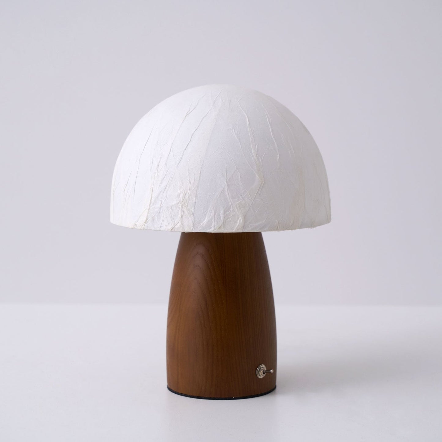 Myco Mushroom Table Lamp | Wooden Base | White Shade