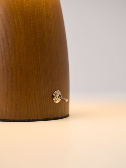 Myco Mushroom Table Lamp | Wooden Base | White Shade