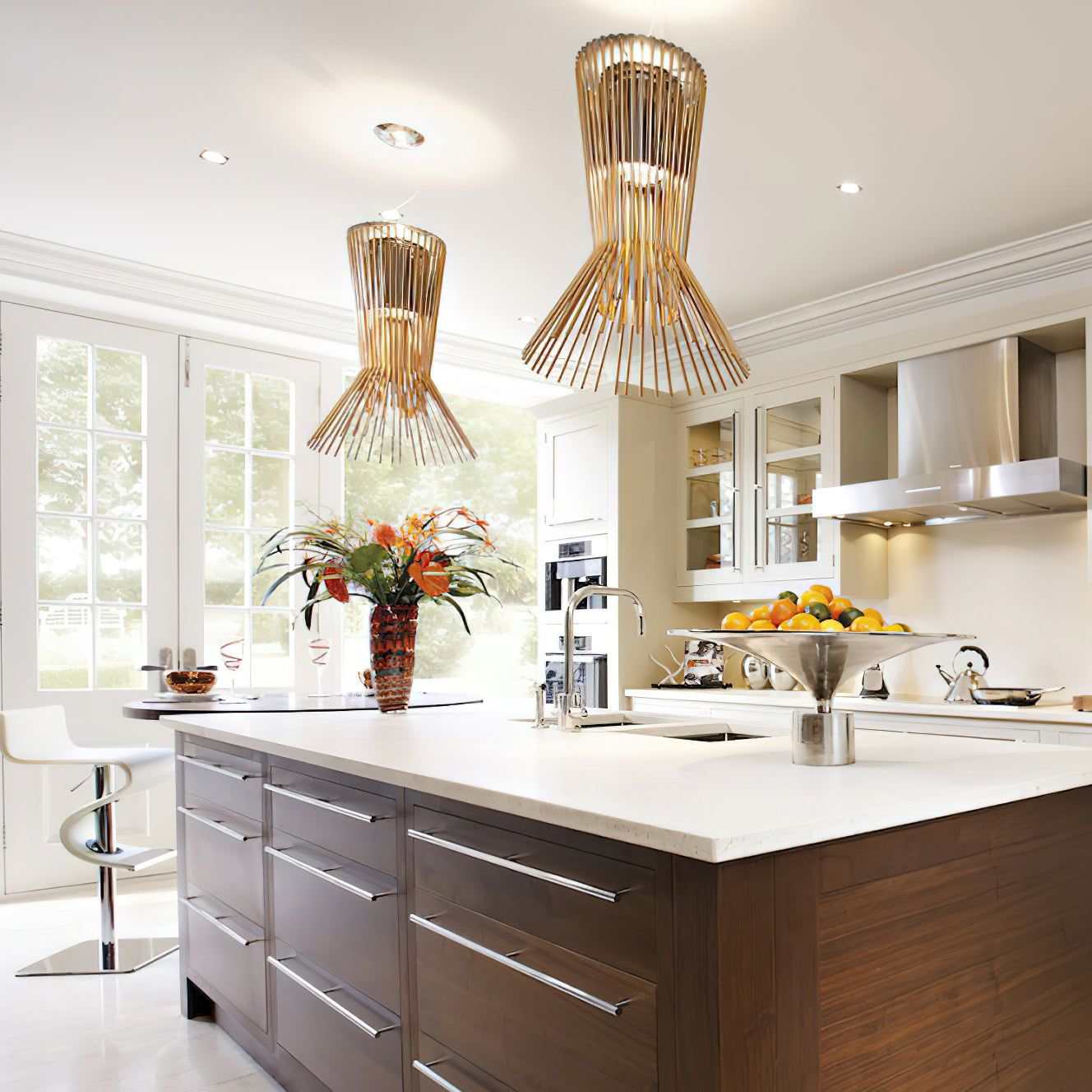 Allegretto Vivace Pendant Light | Iron & Stainless Steel | Black, Gold, Brown Options