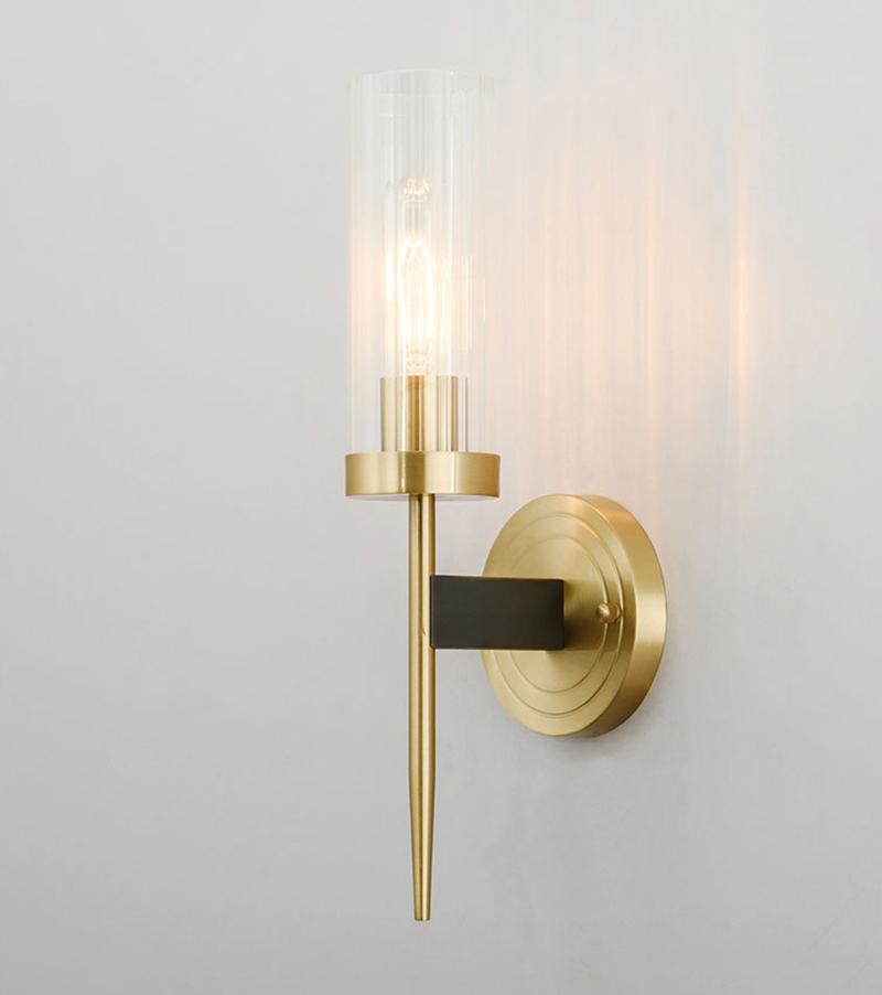 Alouette Wall Light | Copper & Glass | Brass Finish