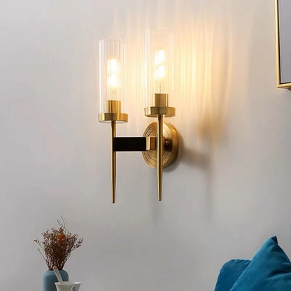 Alouette Wall Light | Copper & Glass | Brass Finish