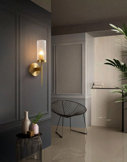 Alouette Wall Light | Copper & Glass | Brass Finish