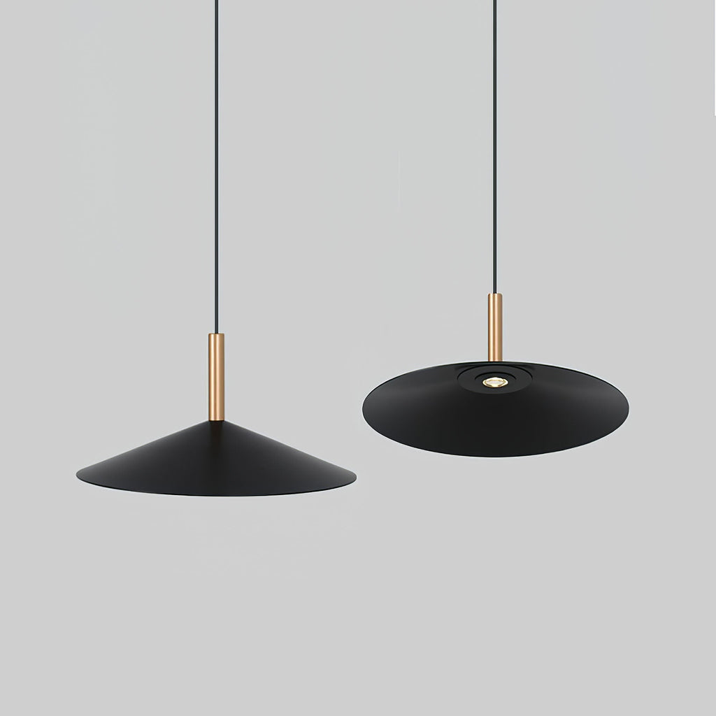 Altura Pendant Lamp | Aluminum & Metal | Gold & Black Shade