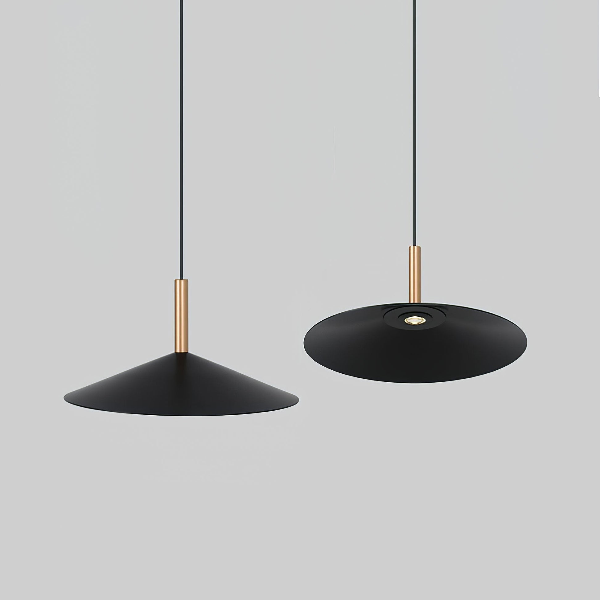 Altura Pendant Lamp | Aluminum & Metal | Gold & Black Shade
