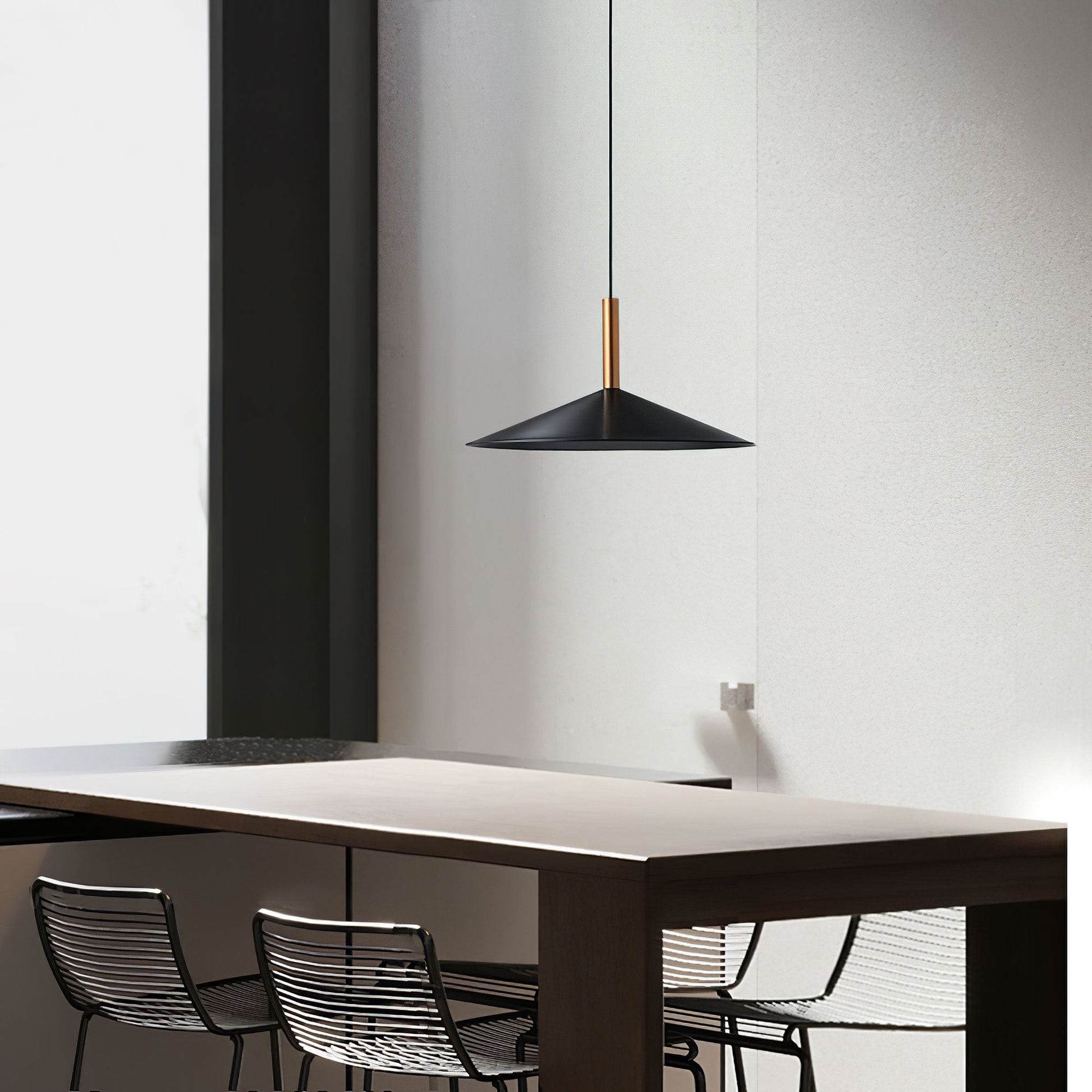 Altura Pendant Lamp | Aluminum & Metal | Gold & Black Shade