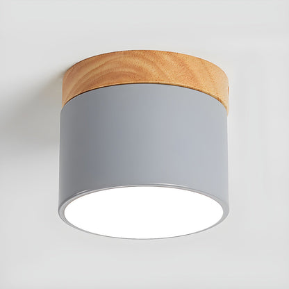 Alva Wooden Surface Downlight | Wood & Metal | Black, White, Grey, Blue, Green, Pink, Coffee