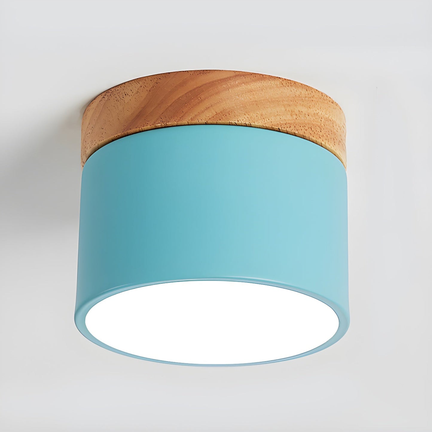 Alva Wooden Surface Downlight | Wood & Metal | Black, White, Grey, Blue, Green, Pink, Coffee