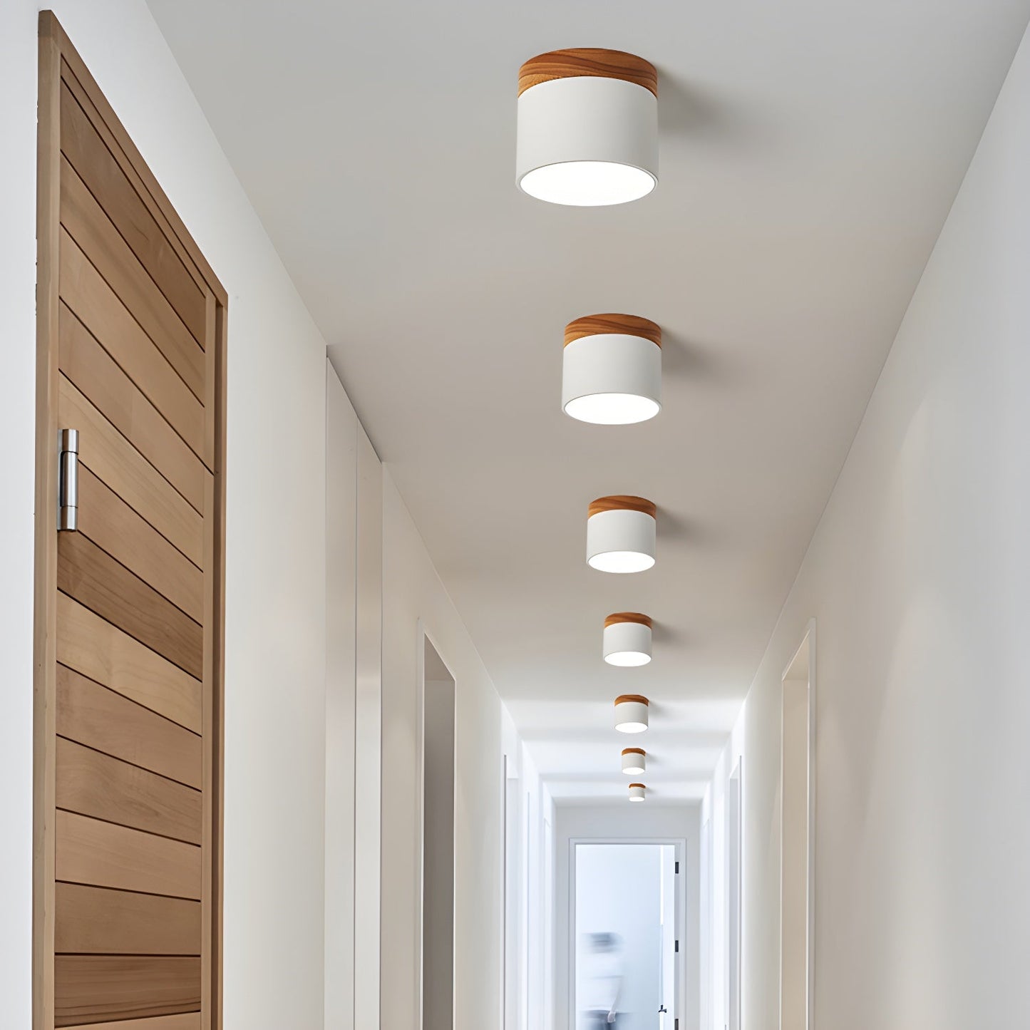 Alva Wooden Surface Downlight | Wood & Metal | Black, White, Grey, Blue, Green, Pink, Coffee