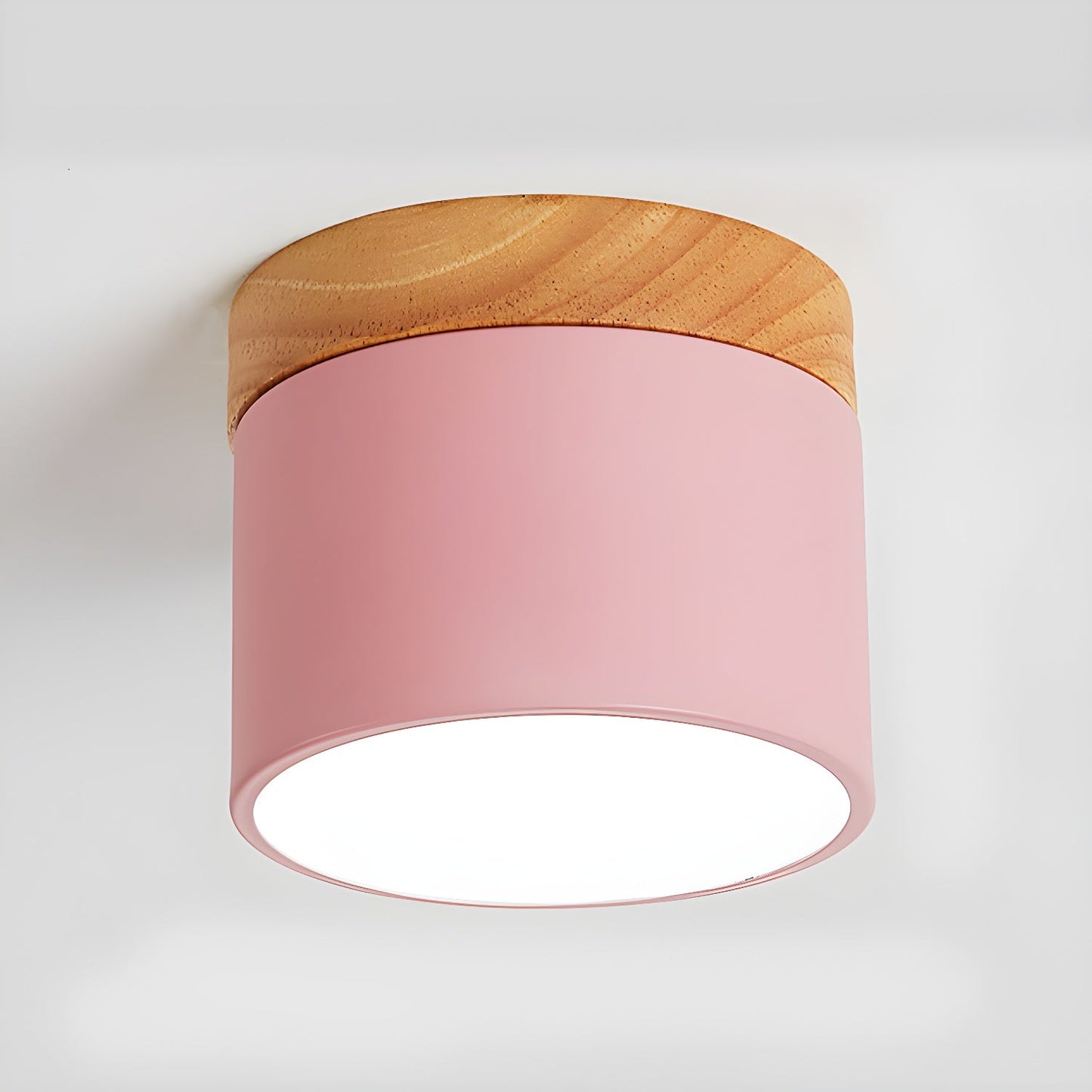 Alva Wooden Surface Downlight | Wood & Metal | Black, White, Grey, Blue, Green, Pink, Coffee