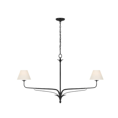 Amalfi Chandelier | Antique Brass & Fabric | 2 or 6 Lights Options