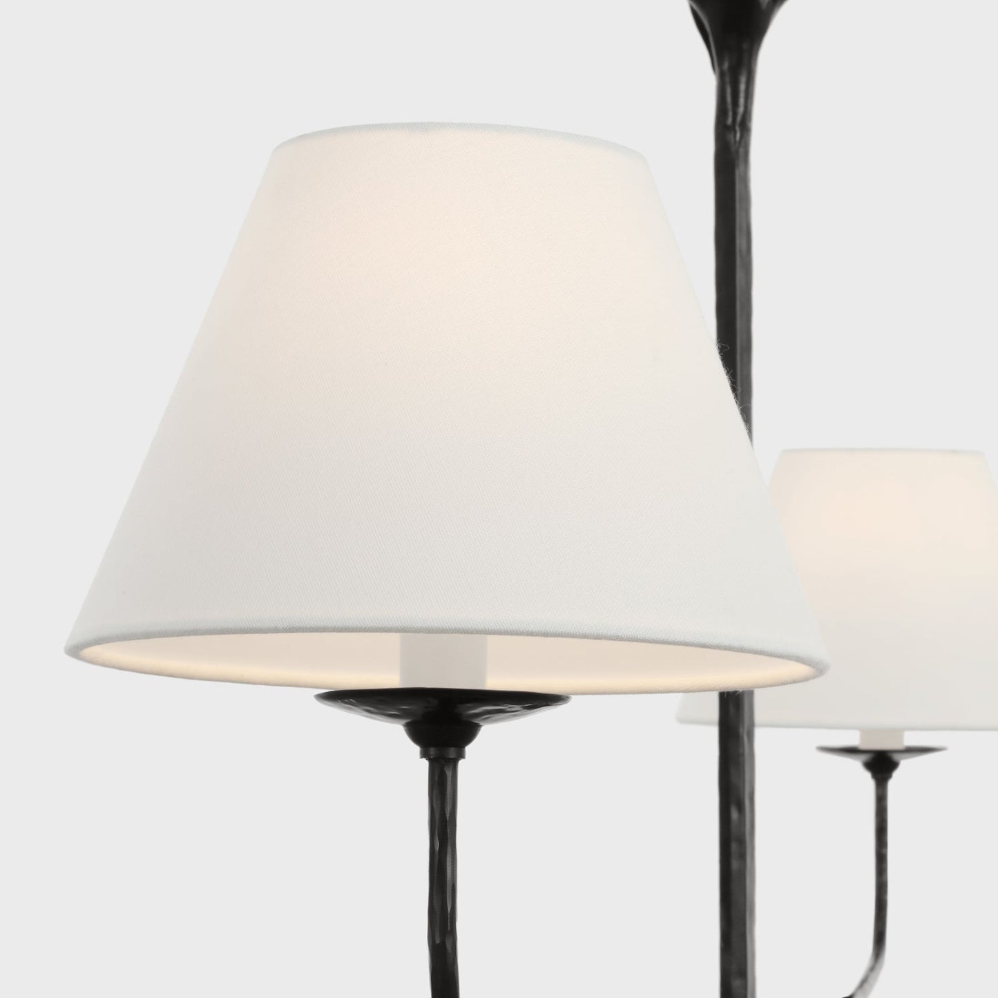 Amalfi Chandelier | Antique Brass & Fabric | 2 or 6 Lights Options