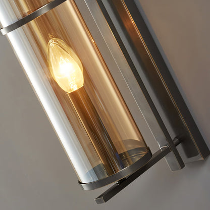 Amalfi Wall Lamp | Metal & Glass | Black & Gold