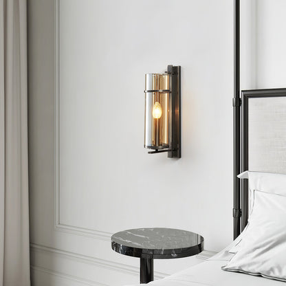 Amalfi Wall Lamp | Metal & Glass | Black & Gold