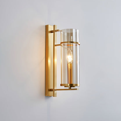 Amalfi Wall Lamp | Metal & Glass | Black & Gold