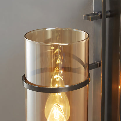 Amalfi Wall Lamp | Metal & Glass | Black & Gold