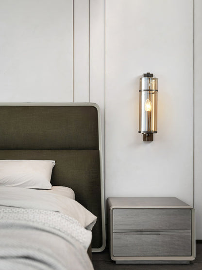 Amalfi Wall Lamp | Metal & Glass | Black & Gold