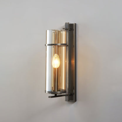 Amalfi Wall Lamp | Metal & Glass | Black & Gold
