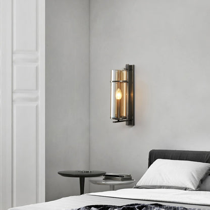Amalfi Wall Lamp | Metal & Glass | Black & Gold