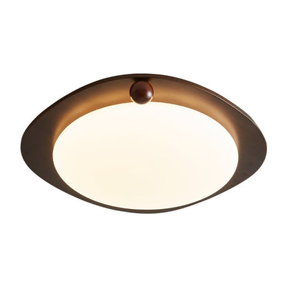 Amalphi Ceiling Light | Walnut Wood Grain | White Shade