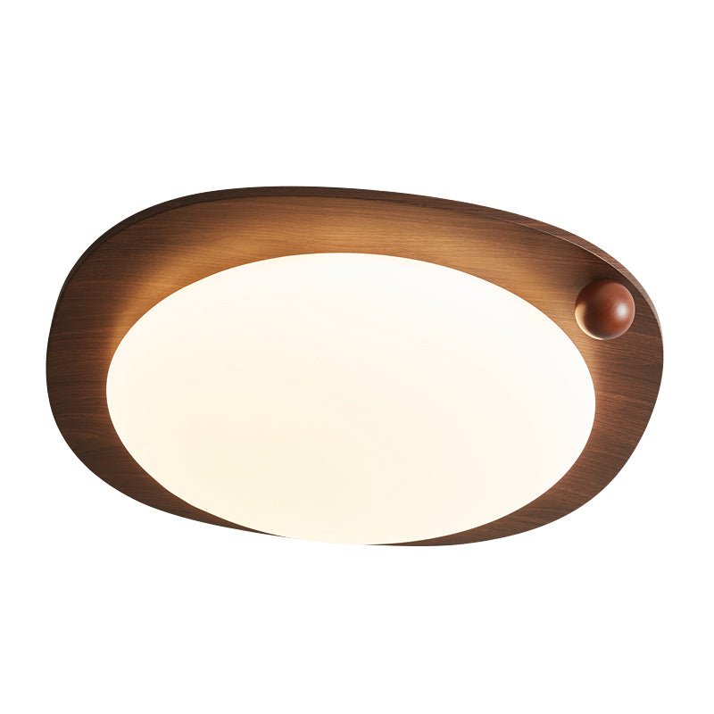 Amalphi Ceiling Light | Walnut Wood Grain | White Shade