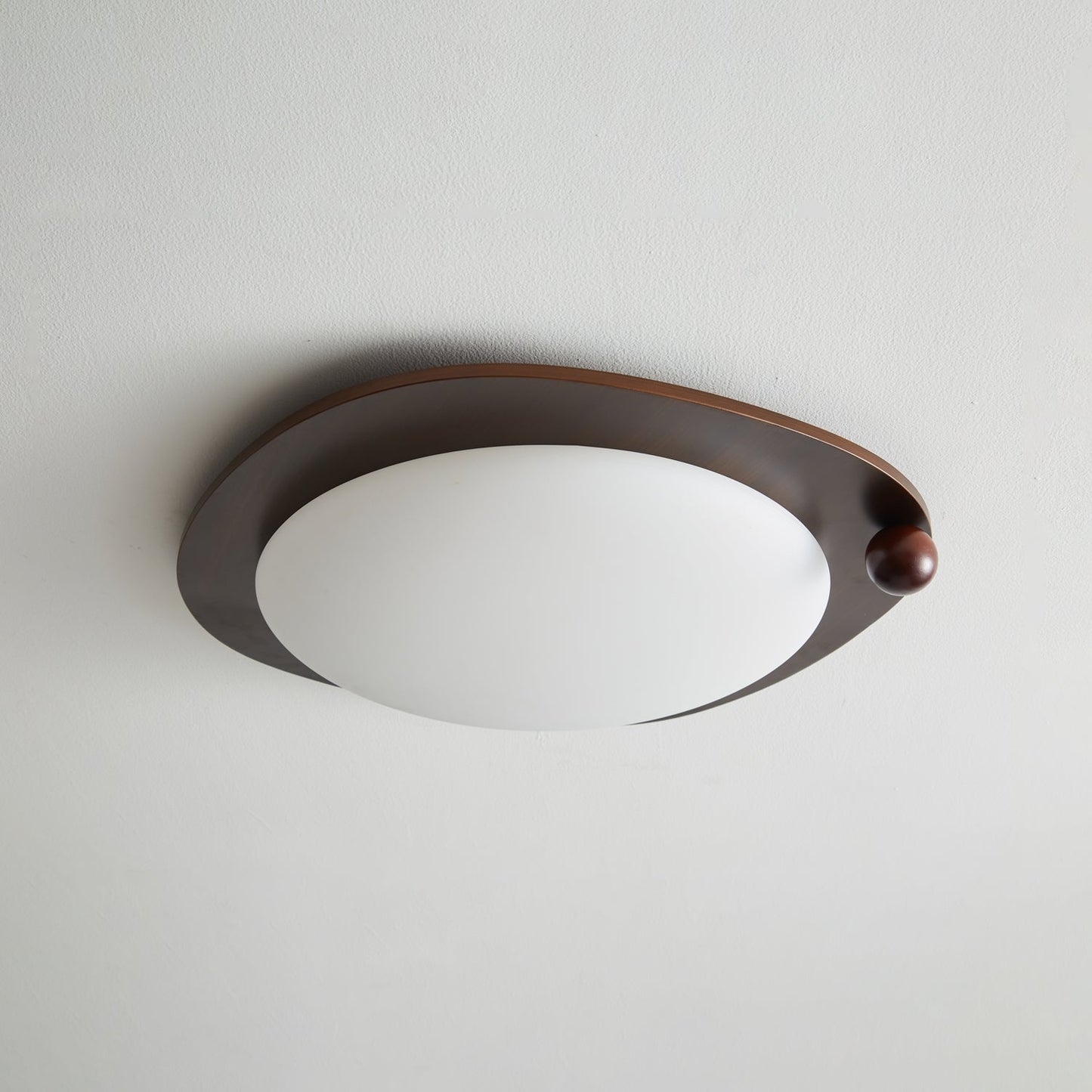 Amalphi Ceiling Light | Walnut Wood Grain | White Shade