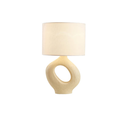 Based on the provided data:1.  Core product: Table Lamp
2.  Selling points: Sculptural design, ceramic base, available colors, fabric shade
3.  New title: Sculptural Table Lamp | Ceramic Base | Beige, Black, White, Grey