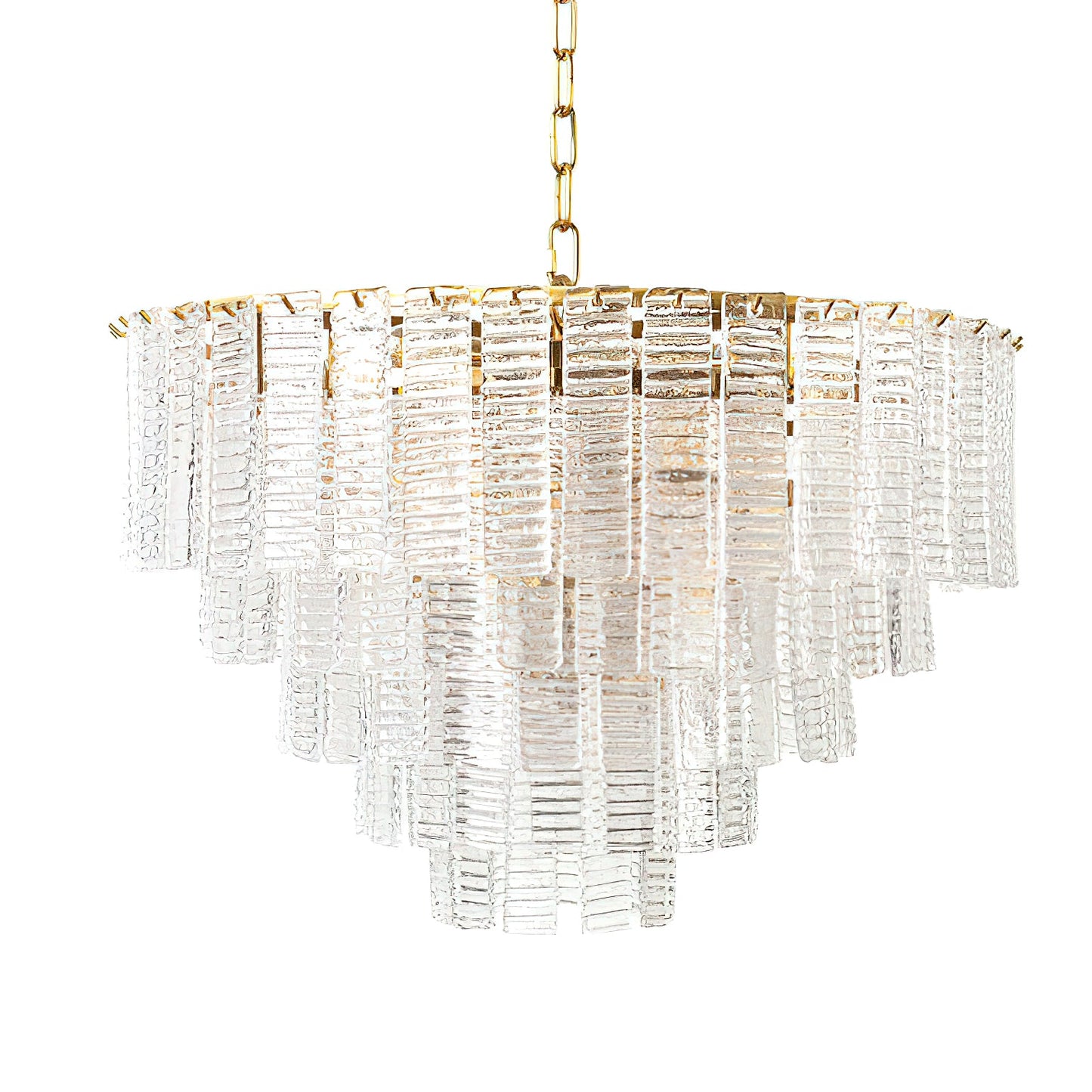 Murano Chandelier | Pink Opaque Glass & Copper | 62cm Diameter