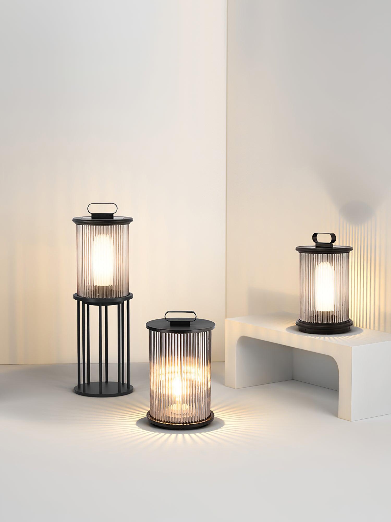 Lantern Garden Outdoor Light | Stainless Steel, Glass, Acrylic | Black