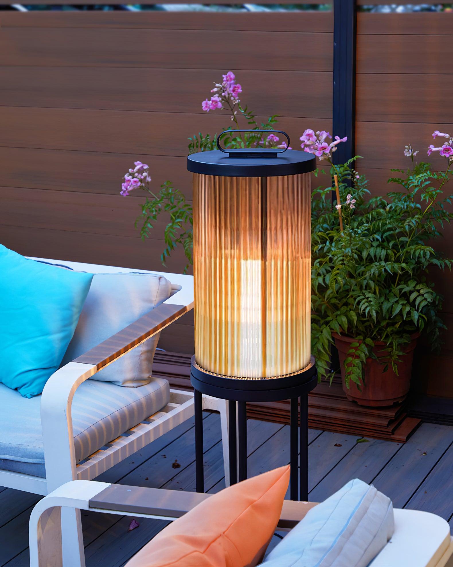 Lantern Garden Outdoor Light | Stainless Steel, Glass, Acrylic | Black