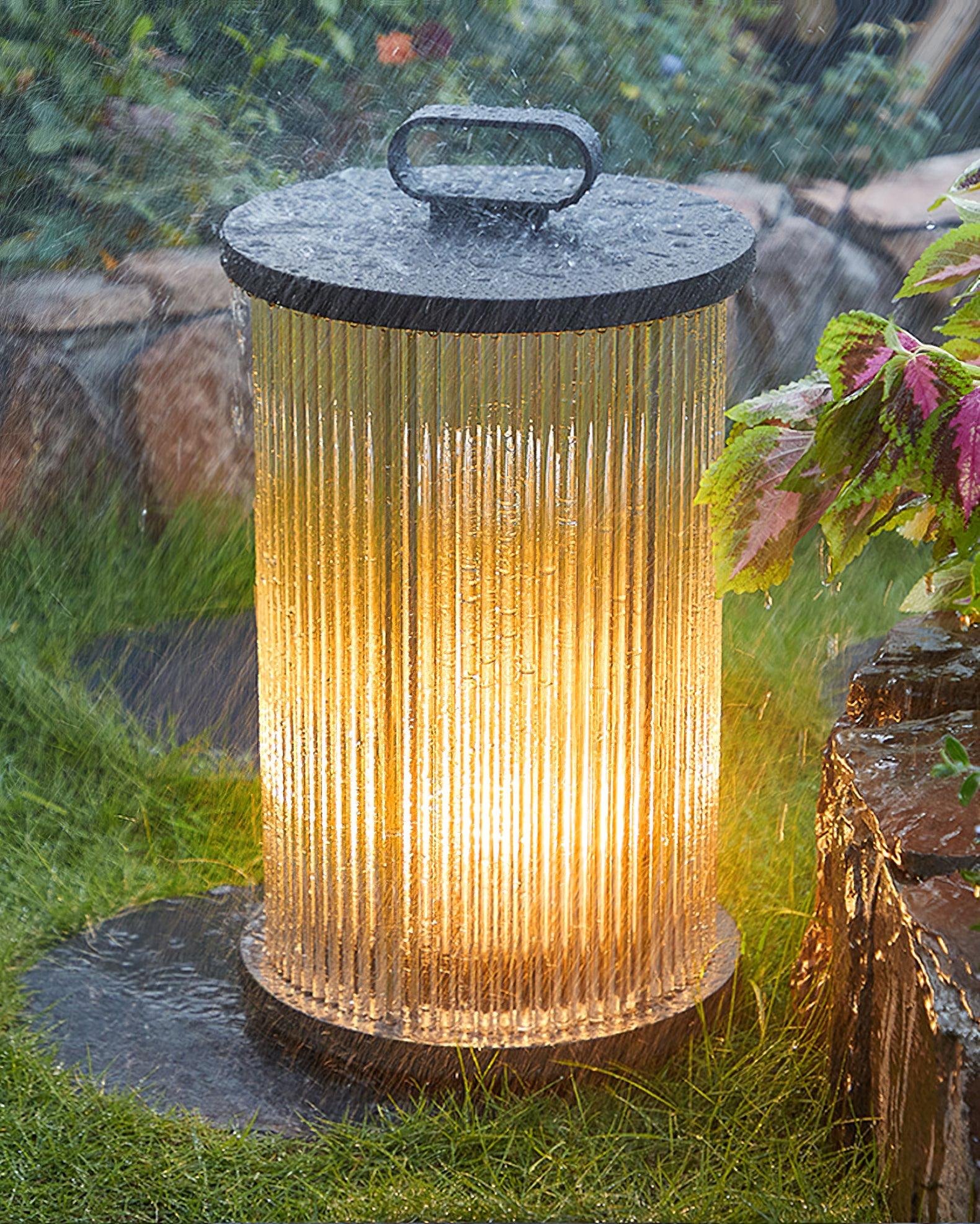 Lantern Garden Outdoor Light | Stainless Steel, Glass, Acrylic | Black