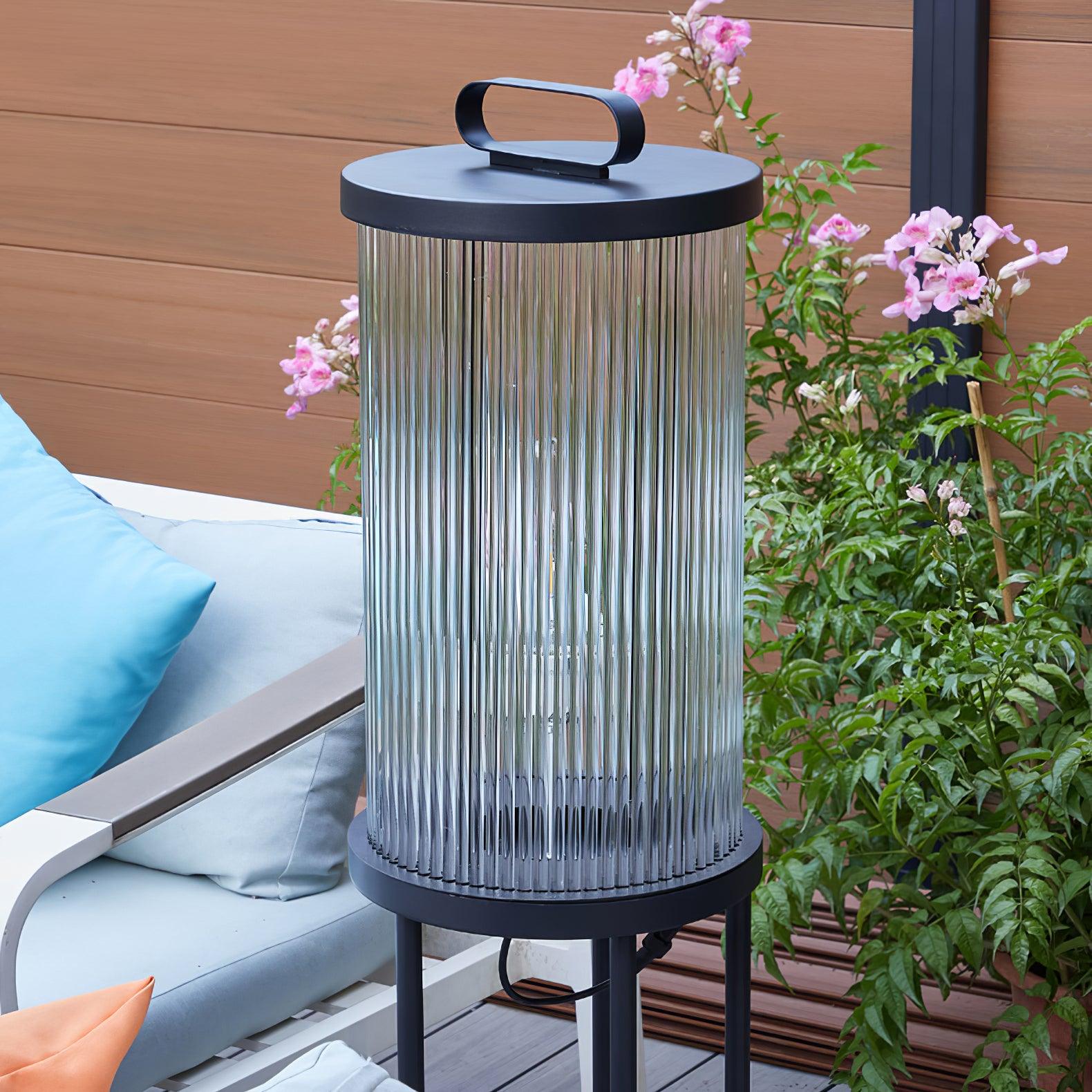 Lantern Garden Outdoor Light | Stainless Steel, Glass, Acrylic | Black