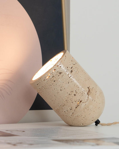Amidori Table Lamp | Yellow Travertine | Indoor