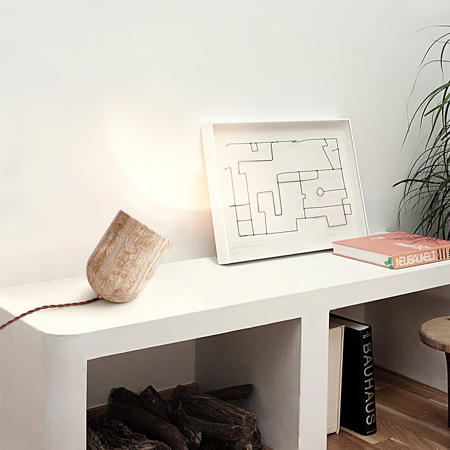 Amidori Table Lamp | Yellow Travertine | Indoor
